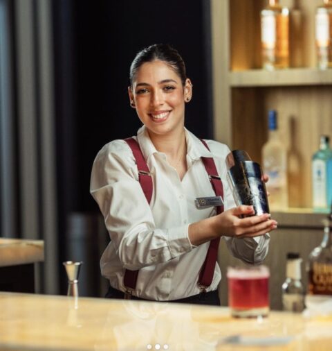 Claudia Ordaz working In Casino Lounge