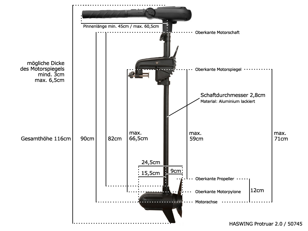Haswing Protruar 2.0 - 12V - 720W / 85 lbs