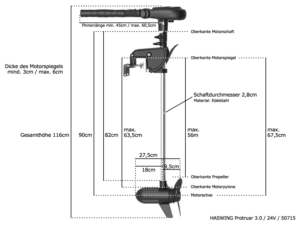 Haswing Protruar 3.0 / 1440W 24V kefe nélküli