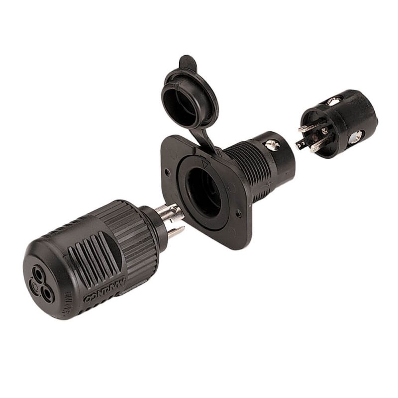 MinnKota Stecker-Set 3-polig fÃ¼r 12-36 V bis 40 Amp.
