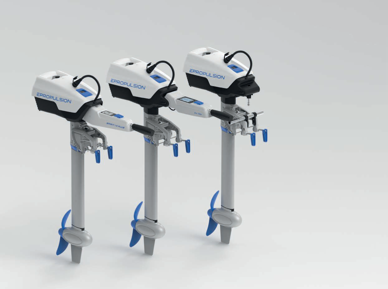 ePropulsion Spirit 1.0 EVO Kurzschaft, Batterie, Ladegerät, Seitenanbau-Fernbedienung