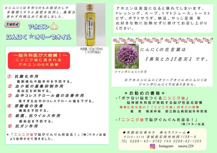 โฆษณาสินค้าญี่ปุ่นที่มี Ajoen Garlic Oil 150ml x 2 & Garlic Chipset