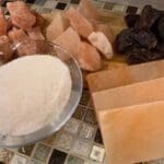 Himalayan Rock Salt Set (Bath, Edible, Rock Salt Plate)