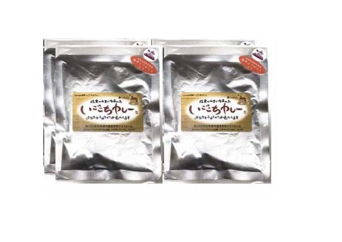 有兩個 Gemütrich Coffee 的特色“Igokochi Curry”（一套 4 個袋子）的茶包，背景為白色。