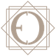 幾何学的なデザインの文字「o」。