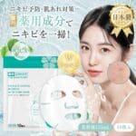 여드름 케어에 최적! 약용 2D 페이스 마스크 10 매 보습 시트 및 세럼 민감성 피부