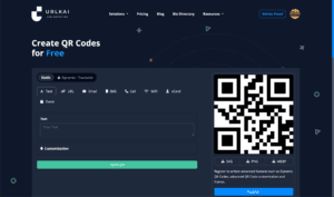 Screenshot van de webpagina van de QR-codegenerator met statische en dynamische QR-codes, verkorte functies voor het aanpassen van links en opties voor het maken van een voorbeeld QR-code aan de rechterkant. Het is perfect voor het verbeteren van uw marketingcampagnes.