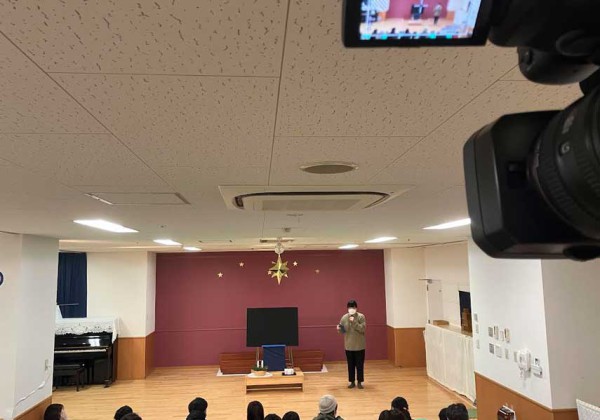 クリスマス礼拝 ビデオ撮影
